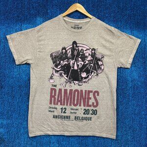 The Ramones Belgium Rock Show Art Oversized Punk Band Tee M